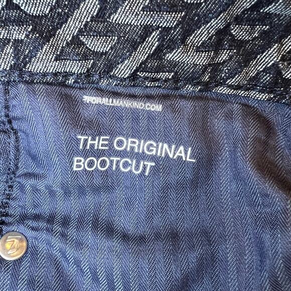 7 For All Mankind Women's Logo Print Boot Cut Jeans Size 27 - Picture 4 of 8